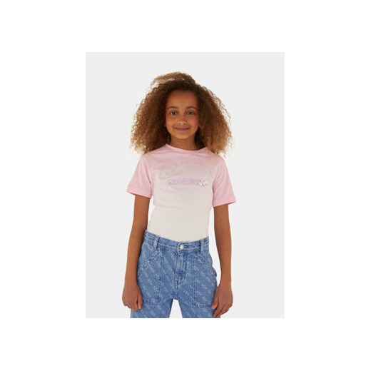Guess T-Shirt J4RI12 K8HM4 Różowy Regular Fit ze sklepu MODIVO w kategorii Bluzki dziewczęce - zdjęcie 168668502