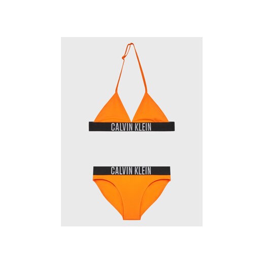 Calvin Klein Swimwear Strój kąpielowy KY0KY00026 Pomarańczowy 12_14Y wyprzedaż MODIVO