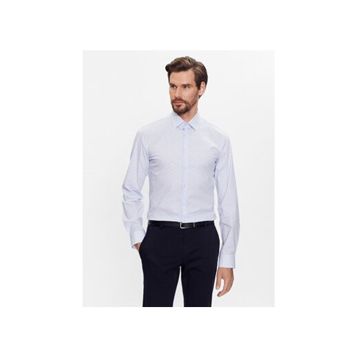 Calvin Klein Koszula Logo Print K10K111642 Niebieski Slim Fit ze sklepu MODIVO w kategorii Koszule męskie - zdjęcie 168669201