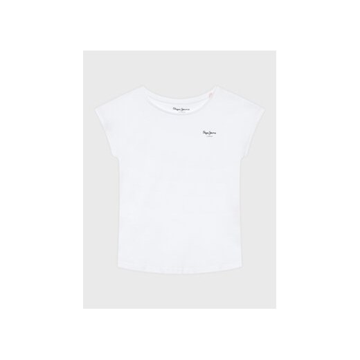 Pepe Jeans T-Shirt Bloomy PG502930 Biały Regular Fit ze sklepu MODIVO w kategorii Bluzki dziewczęce - zdjęcie 168669202