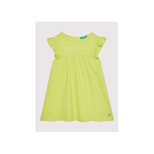 United Colors Of Benetton Sukienka letnia 3Z7QGV002 Zielony Regular Fit ze sklepu MODIVO w kategorii Sukienki niemowlęce - zdjęcie 168669570