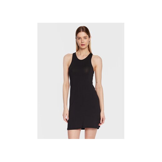 Calvin Klein Swimwear Sukienka plażowa KW0KW02145 Czarny Slim Fit ze sklepu MODIVO w kategorii Odzież plażowa - zdjęcie 168669914