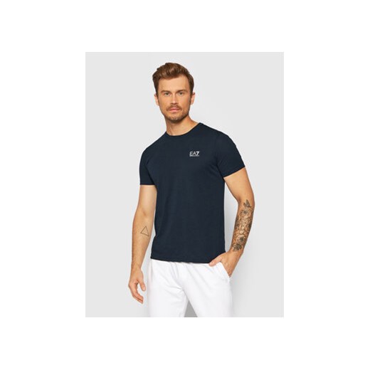 EA7 Emporio Armani T-Shirt 8NPT51 PJM9Z 0578 Granatowy Regular Fit ze sklepu MODIVO w kategorii T-shirty męskie - zdjęcie 168669982