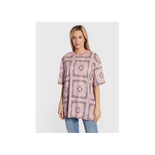 Karl Kani T-Shirt Small Signature Paisley 6130699 Różowy Relaxed Fit ze sklepu MODIVO w kategorii Bluzki damskie - zdjęcie 168670582