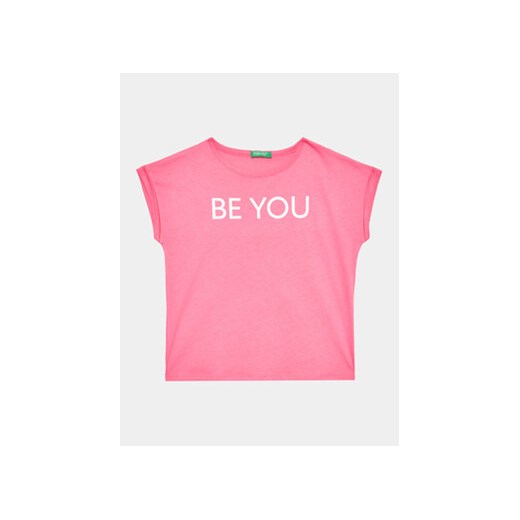 United Colors Of Benetton T-Shirt 3096C10C1 Różowy Regular Fit United Colors Of Benetton 130 MODIVO