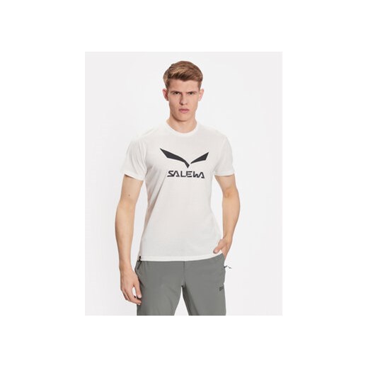 Salewa T-Shirt Solidlogo Dry 27018 Biały Regular Fit M MODIVO