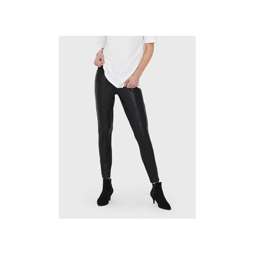 ONLY Legginsy Cool Coated 15187844 Czarny Extra Slim Fit ze sklepu MODIVO w kategorii Spodnie damskie - zdjęcie 168671330