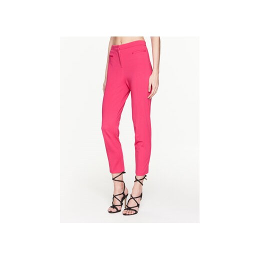 Pinko Spodnie materiałowe 100152 A0HM Różowy Slim Fit ze sklepu MODIVO w kategorii Spodnie damskie - zdjęcie 168671352