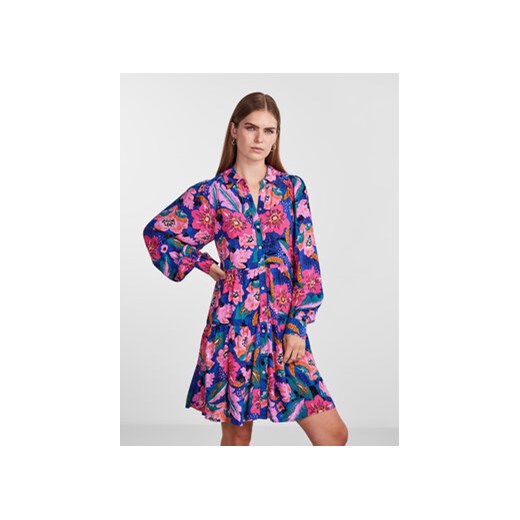 YAS Sukienka koszulowa 26030665 Kolorowy Regular Fit ze sklepu MODIVO w kategorii Sukienki - zdjęcie 168671433
