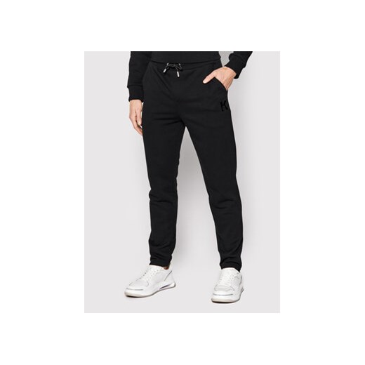 KARL LAGERFELD Spodnie dresowe 705894 500900 Czarny Regular Fit ze sklepu MODIVO w kategorii Spodnie męskie - zdjęcie 168671842