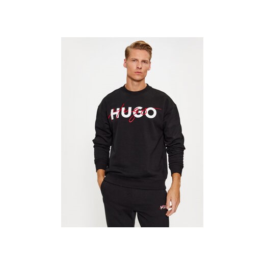Hugo Bluza Droyko 50494558 Czarny Relaxed Fit ze sklepu MODIVO w kategorii Bluzy męskie - zdjęcie 168672361