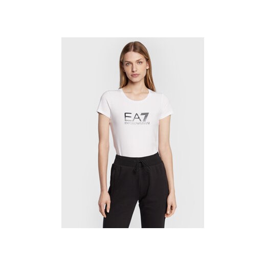 EA7 Emporio Armani T-Shirt 8NTT66 TJFKZ 0102 Biały Slim Fit M MODIVO