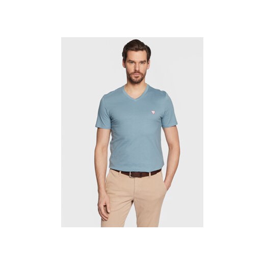 Guess T-Shirt Core M2YI37 I3Z11 Niebieski Slim Fit ze sklepu MODIVO w kategorii T-shirty męskie - zdjęcie 168672421