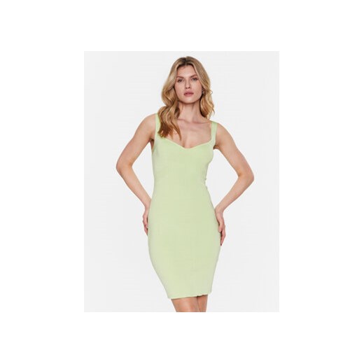 Guess Sukienka dzianinowa Mirage Anise W2YK0C Z2XY0 Zielony Slim Fit ze sklepu MODIVO w kategorii Sukienki - zdjęcie 168672511
