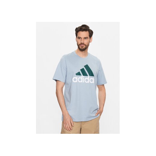 adidas T-Shirt Essentials Single Jersey Big Logo T-Shirt IJ8576 Niebieski Regular Fit ze sklepu MODIVO w kategorii T-shirty męskie - zdjęcie 168673101