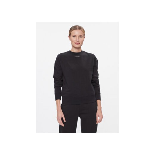 Calvin Klein Bluza Metallic Micro Logo Sweatshirt K20K206961 Czarny Regular Fit ze sklepu MODIVO w kategorii Bluzy damskie - zdjęcie 168673194