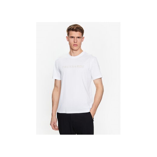 Trussardi T-Shirt 52T00724 Biały Regular Fit ze sklepu MODIVO w kategorii T-shirty męskie - zdjęcie 168673403