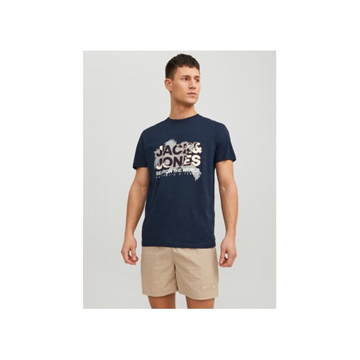 Jack&Jones T-Shirt Marina 12233600 Granatowy Standard Fit ze sklepu MODIVO w kategorii T-shirty męskie - zdjęcie 168673891