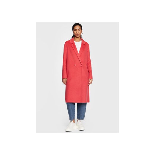 TWINSET Płaszcz wełniany 231TP2350 Różowy Regular Fit ze sklepu MODIVO w kategorii Płaszcze damskie - zdjęcie 168673951