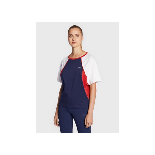Fila T-Shirt Zawiya FAW0266 Granatowy Oversize ze sklepu MODIVO w kategorii Bluzki damskie - zdjęcie 168674300