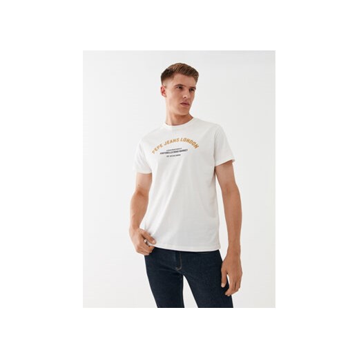 Pepe Jeans T-Shirt Waddon PM508948 Biały Regular Fit ze sklepu MODIVO w kategorii T-shirty męskie - zdjęcie 168674401