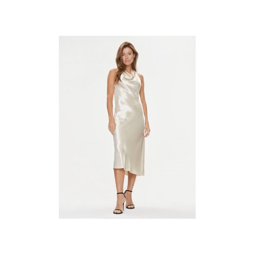 Calvin Klein Sukienka koktajlowa Naia K20K206160 Beżowy Regular Fit ze sklepu MODIVO w kategorii Sukienki - zdjęcie 168674550
