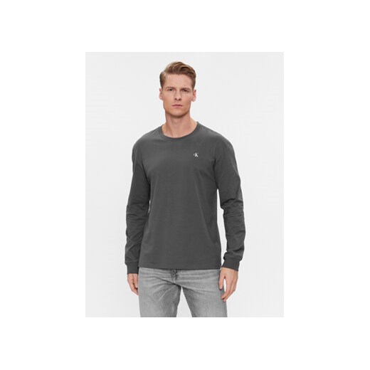 Calvin Klein Jeans Longsleeve Institutional J30J324654 Szary Regular Fit ze sklepu MODIVO w kategorii T-shirty męskie - zdjęcie 168674851