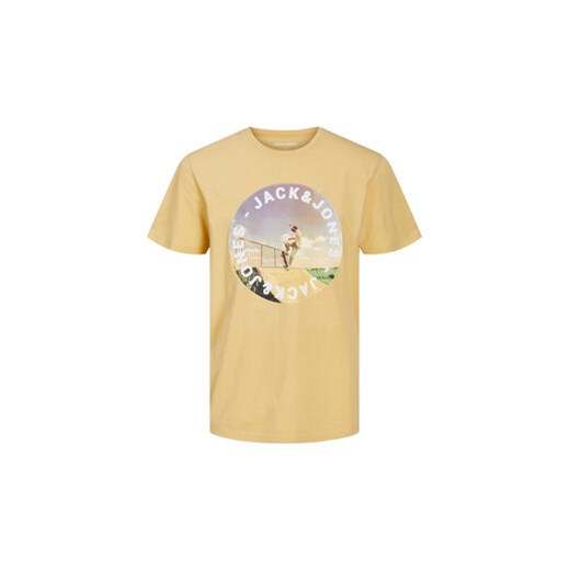 Jack&Jones Junior T-Shirt 12224223 Żółty Regular Fit ze sklepu MODIVO w kategorii T-shirty chłopięce - zdjęcie 168675431