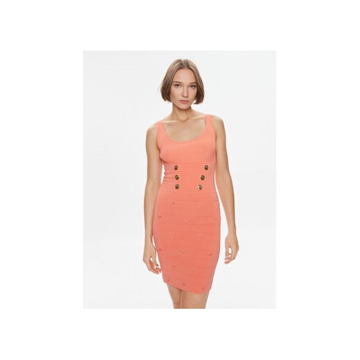Pinko Sukienka dzianinowa Cactus 102879 A1LK Koralowy Slim Fit Pinko XL MODIVO