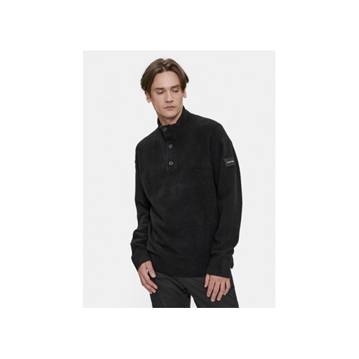 Calvin Klein Sweter K10K111960 Czarny Regular Fit ze sklepu MODIVO w kategorii Swetry męskie - zdjęcie 168675722