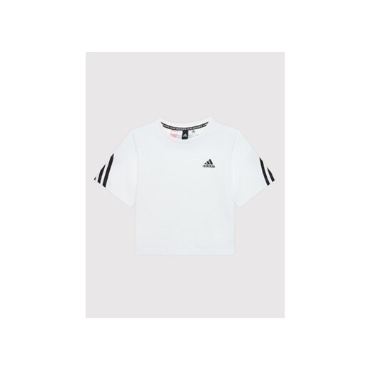 adidas T-Shirt Future Icons Sport 3-Stripes HB0020 Biały Loose Fit 13_14Y MODIVO