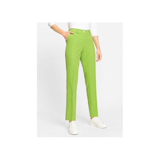 Olsen Chinosy 14000500 Zielony Slim Fit ze sklepu MODIVO w kategorii Spodnie damskie - zdjęcie 168676352