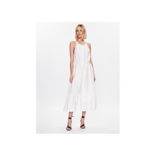 Bruuns Bazaar Sukienka letnia Cyclamen Cate BBW3297 Biały Regular Fit ze sklepu MODIVO w kategorii Sukienki - zdjęcie 168676783