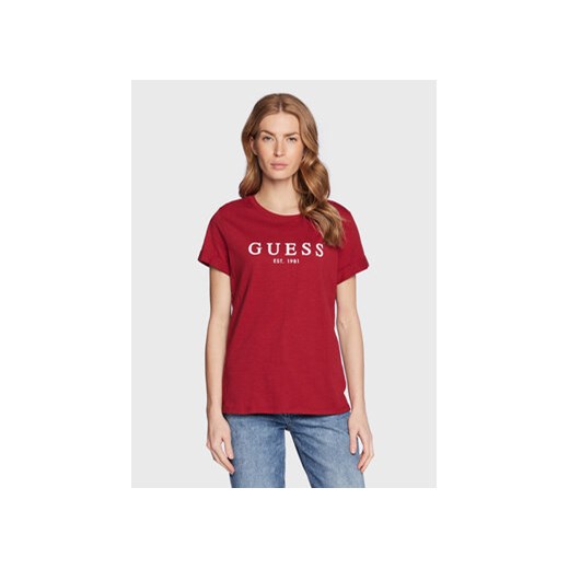 Guess T-Shirt 1981 W2BI68 K8G01 Czerwony Regular Fit ze sklepu MODIVO w kategorii Bluzki damskie - zdjęcie 168677012