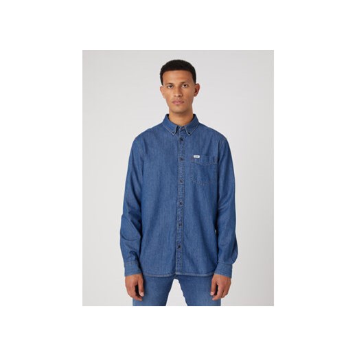 Wrangler Koszula W5B15K96N 112331173 Niebieski Regular Fit ze sklepu MODIVO w kategorii Koszule męskie - zdjęcie 168677040