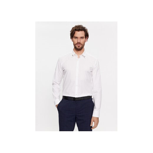 Hugo Koszula Ermo 50490712 Biały Regular Fit ze sklepu MODIVO w kategorii Koszule męskie - zdjęcie 168677370