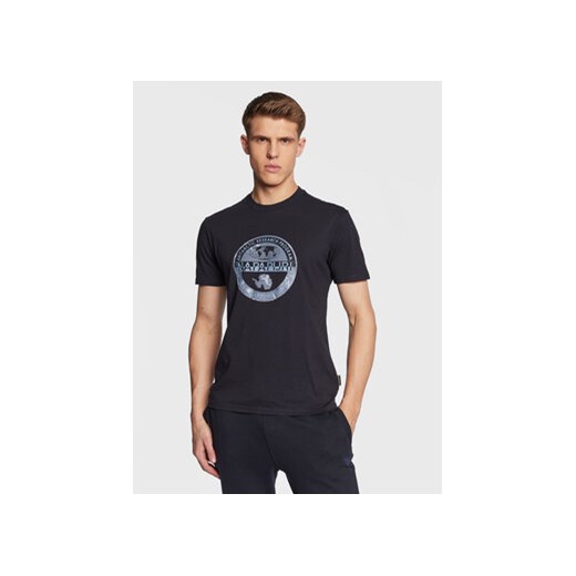 Napapijri T-Shirt S-Bollo NP0A4H9K Granatowy Regular Fit ze sklepu MODIVO w kategorii T-shirty męskie - zdjęcie 168677831