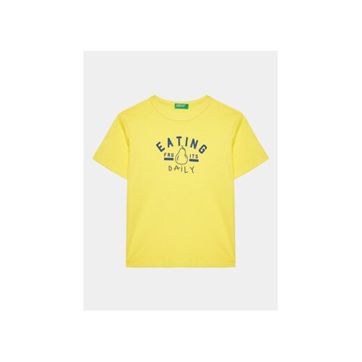 United Colors Of Benetton T-Shirt 3096G109K Żółty Regular Fit ze sklepu MODIVO w kategorii T-shirty chłopięce - zdjęcie 168677844