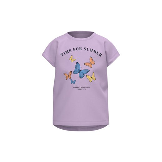 NAME IT T-Shirt 13217266 Fioletowy Regular Fit ze sklepu MODIVO w kategorii Bluzki dziewczęce - zdjęcie 168677882
