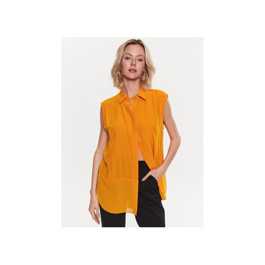 Sisley Bluzka 5PCZLQ04O Pomarańczowy Regular Fit ze sklepu MODIVO w kategorii Koszule damskie - zdjęcie 168678683