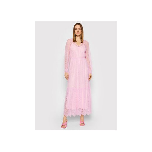 TWINSET Sukienka wieczorowa 221TP2140 Różowy Straight Fit ze sklepu MODIVO w kategorii Sukienki - zdjęcie 168679034