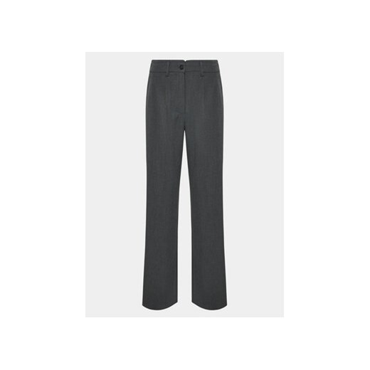 NAF NAF Spodnie materiałowe YHNP34 Szary Regular Fit ze sklepu MODIVO w kategorii Spodnie damskie - zdjęcie 168679114