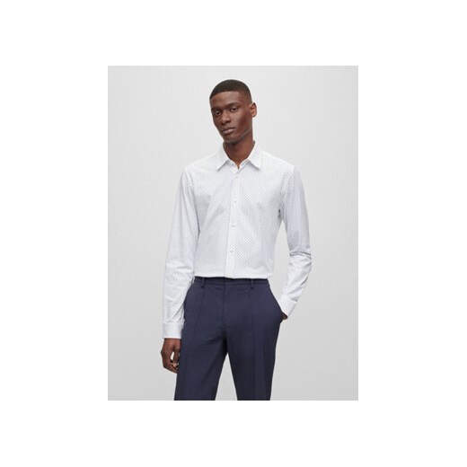 Boss Koszula P-Roan 50497111 Biały Slim Fit ze sklepu MODIVO w kategorii Koszule męskie - zdjęcie 168680271