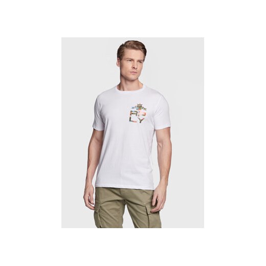 Replay T-Shirt M6489.000.23062 Biały Regular Fit ze sklepu MODIVO w kategorii T-shirty męskie - zdjęcie 168680630