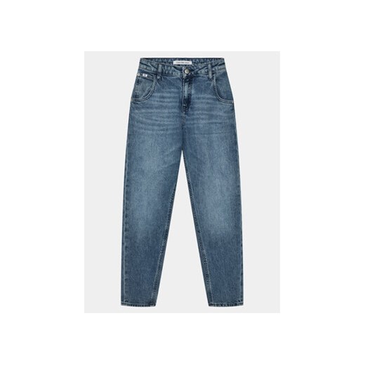 Calvin Klein Jeans Jeansy Barrel IG0IG02275 Niebieski Straight Fit ze sklepu MODIVO w kategorii Spodnie chłopięce - zdjęcie 168681163