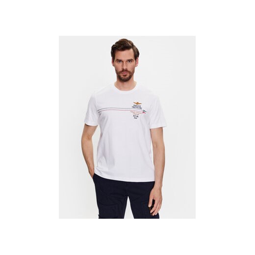 Aeronautica Militare T-Shirt 231TS2078J592 Biały Regular Fit ze sklepu MODIVO w kategorii T-shirty męskie - zdjęcie 168681201