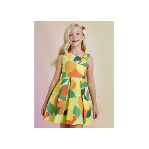 Abel & Lula Sukienka elegancka 5052 Kolorowy Regular Fit ze sklepu MODIVO w kategorii Sukienki dziewczęce - zdjęcie 168681672