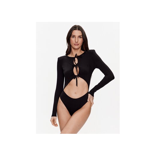 Undress Code Body Con Te Czarny Slim Fit ze sklepu MODIVO w kategorii Body damskie - zdjęcie 168681692