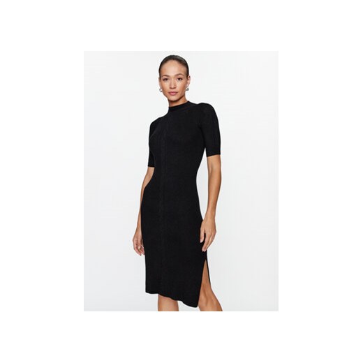 Guess Sukienka dzianinowa Arielle W3BK40 Z3940 Czarny Regular Fit ze sklepu MODIVO w kategorii Sukienki - zdjęcie 168682140