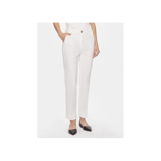 Marella Chinosy Matteo 2413781014 Biały Slim Fit ze sklepu MODIVO w kategorii Spodnie damskie - zdjęcie 168682534